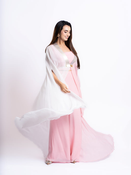 METALLIC STRUCTURED CAPE SET