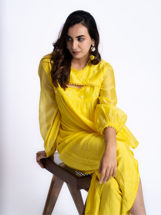 ORGANZA DHOTI SET