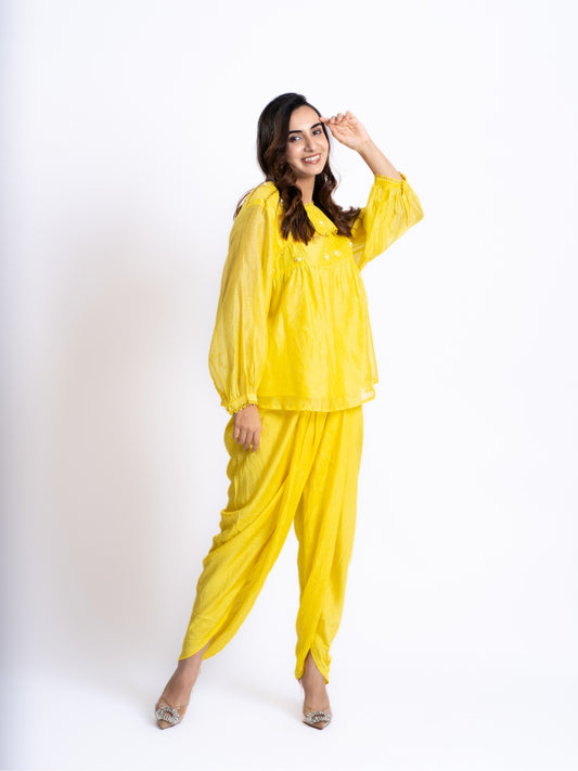 ORGANZA DHOTI SET